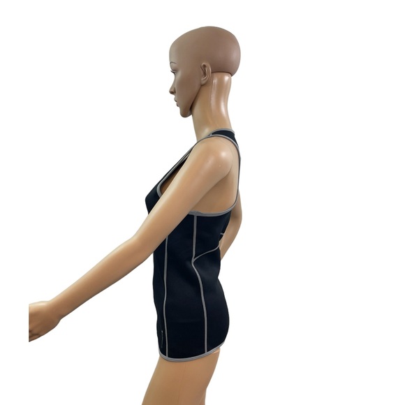 SaunaFX Women's Size M Workout Sliming Black Neoprene Sauna Vest in Black - Picture 2 of 5